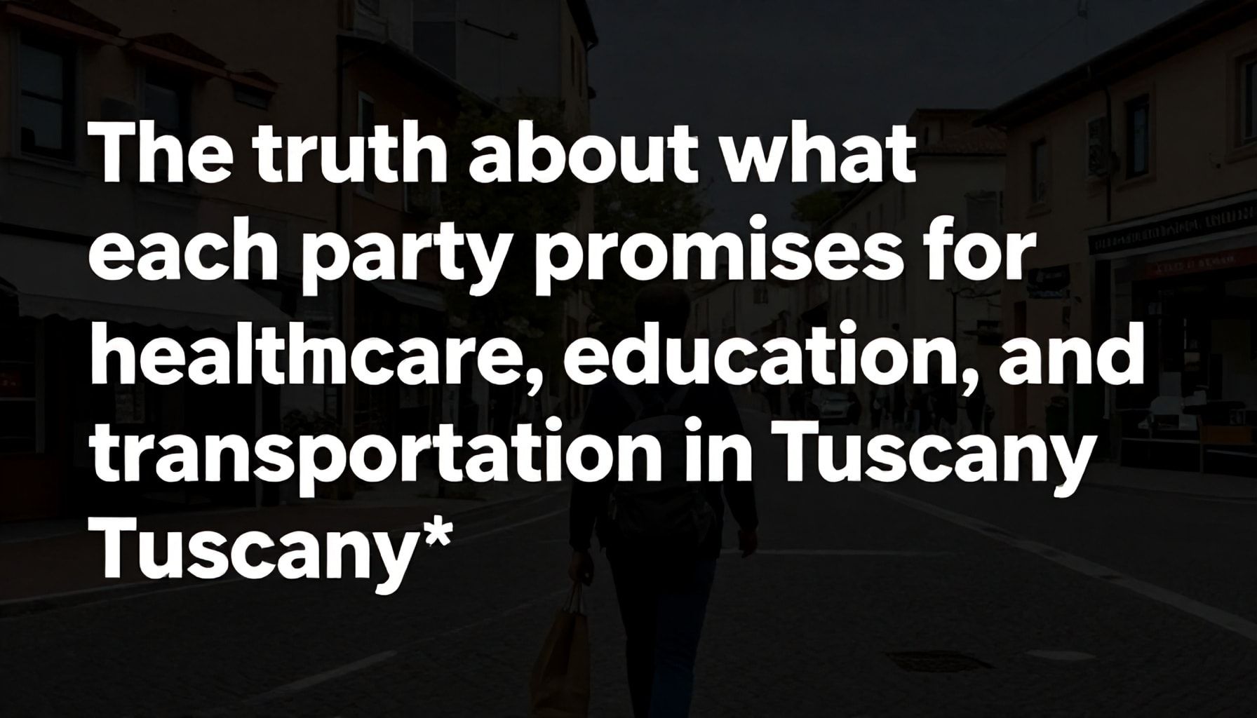 Toscana 2025: Scegli il futuro della tua regione 3 La verità su cosa promette ogni partito per la sanità, la scuola e i trasporti in Toscana*