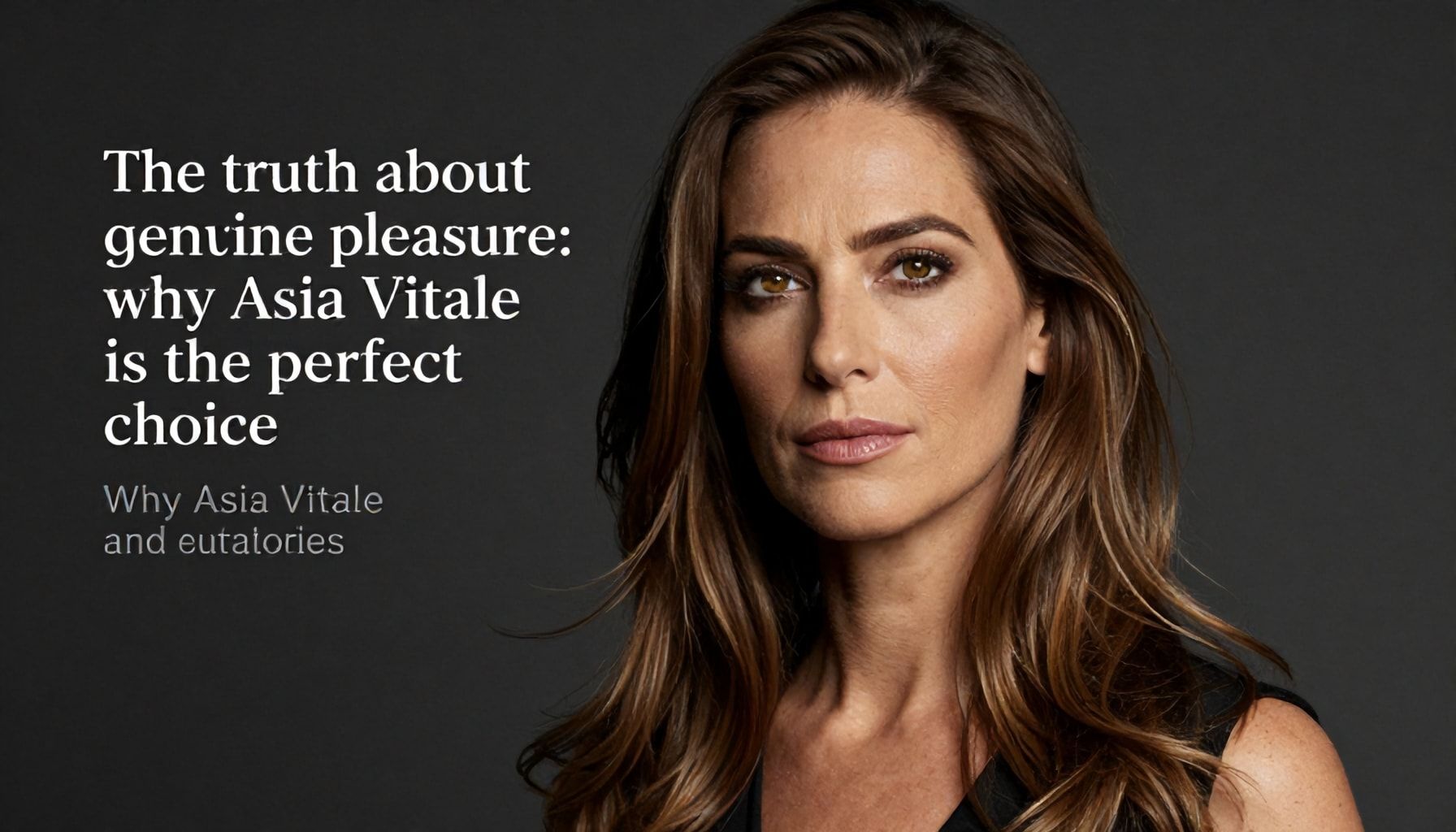 La verità sul piacere autentico: perché Asia Vitale è la scelta perfetta*