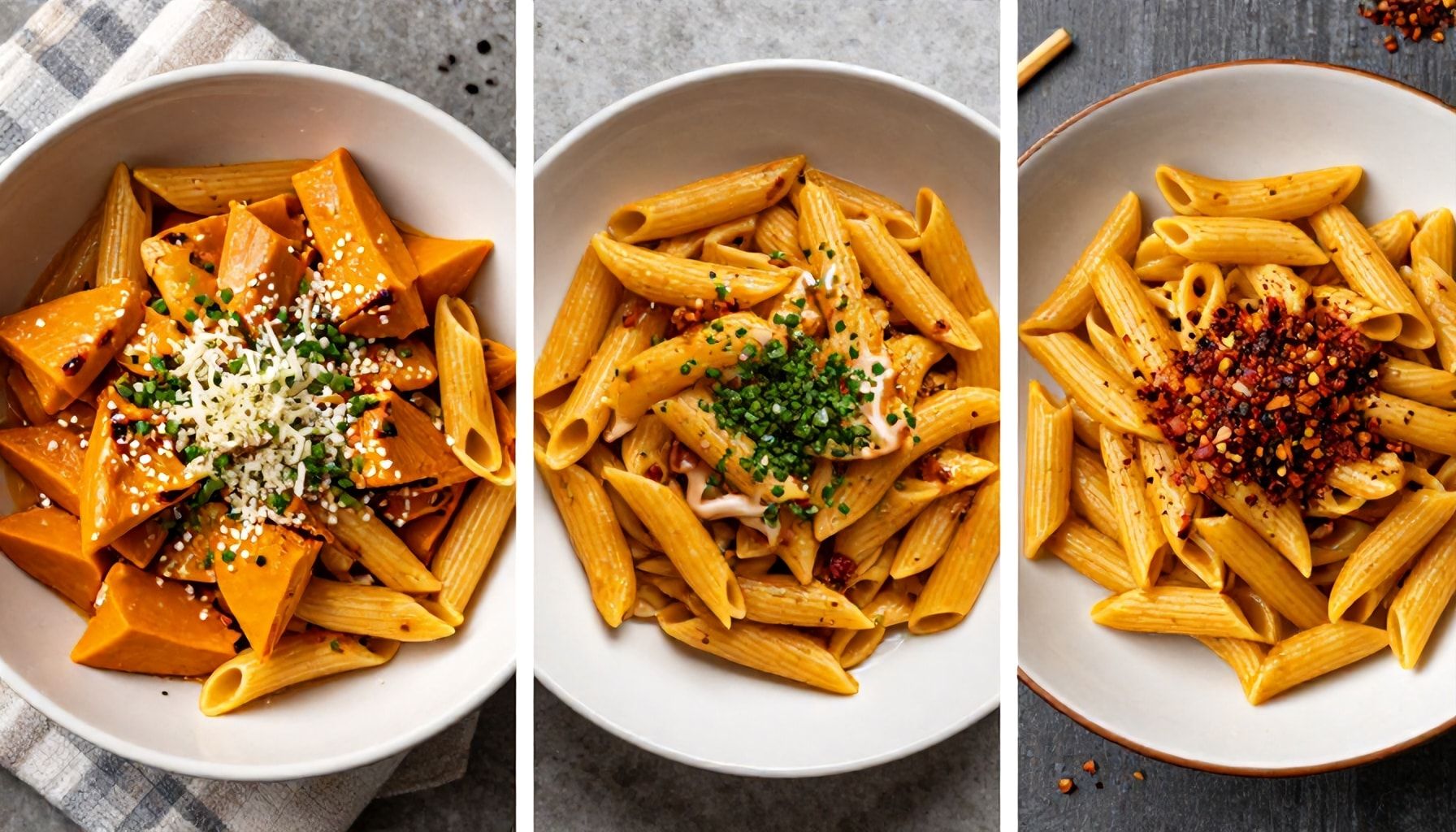 Pasta con la zucca: cremosa e nutriente, perfetta per l'autunno 5 Pasta con la zucca in 3 modi: classica, vegana e con un tocco piccante*