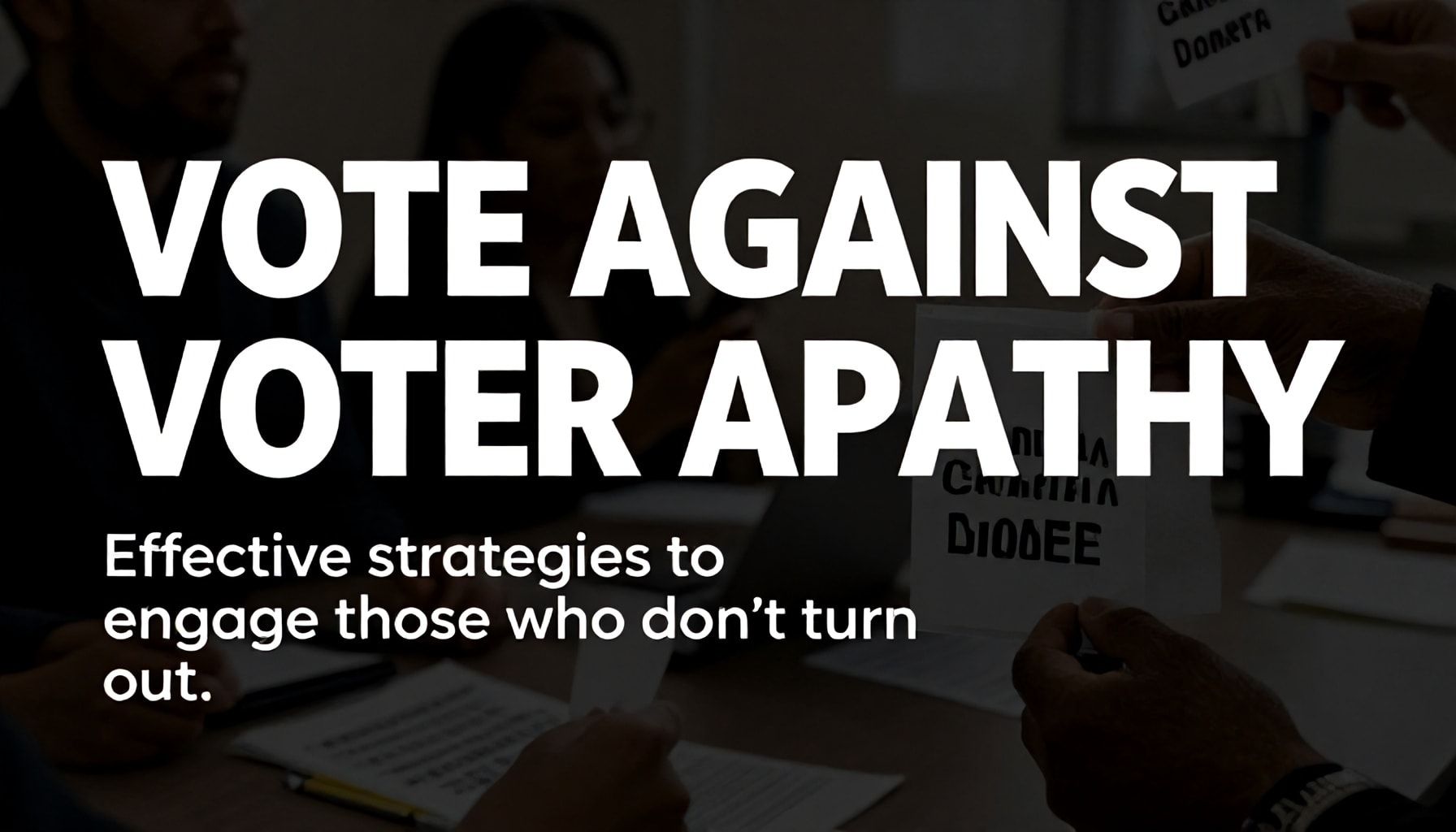 Vota contro l’affluenza: strategie efficaci per coinvolgere chi non va alle urne*